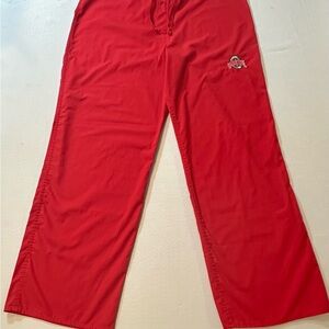 Ohio State Buckeyes Scrub Pants Red Unisex Large Burcs Medical